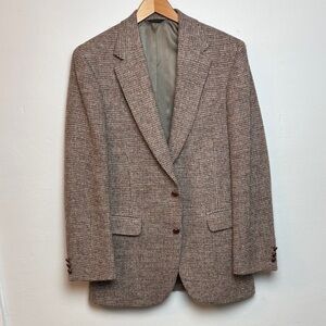 VTG Harris Tweed Men's Blazer Sport Coat 38 USA Cape Cod Wool Grandpacore